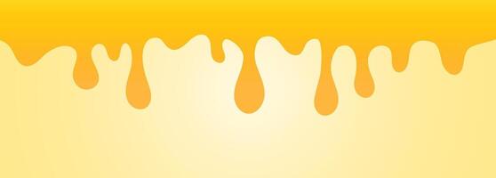 dripping honey for background, liquid honey, melting honey, golden yellow honey syrup with honeycomb, drops and splashes vector