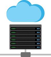 Cloud and Server Data icon image. Suitable for mobile apps, web apps and print media. vector