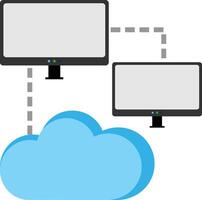 Cloud Network icon image. Suitable for mobile apps, web apps and print media. vector