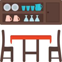 Dinner Table icon image. Suitable for mobile apps, web apps and print media. vector