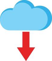 Download from Cloud icon image. Suitable for mobile apps, web apps and print media. vector