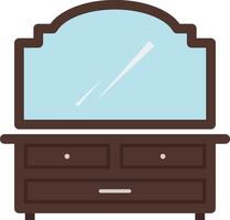 Dressing Table icon image. Suitable for mobile apps, web apps and print media. vector