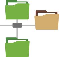 Folders Sharing Data icon image. Suitable for mobile apps, web apps and print media. vector