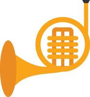 A trumpet with a black and orange handle vector