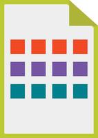A file folder with colorful squares on it vector