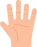 A hand with five fingers on it vector