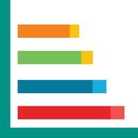 A colorful bar chart with the words data and data vector