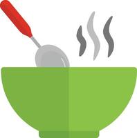 A bowl with a spoon and a bowl of food vector