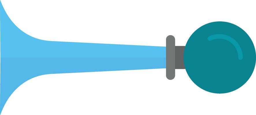 A blue megaphone with a white background