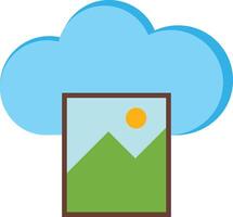 Images on Cloud icon image. Suitable for mobile apps, web apps and print media. vector