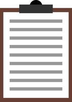 Clipboard with paper on it vector