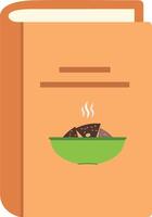 A book with food in it and a bowl vector