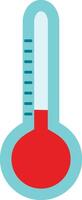 A thermometer with a red liquid inside vector