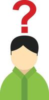 Person with question mark vector