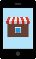 Mobile Shopping icon image. Suitable for mobile apps, web apps and print media. vector