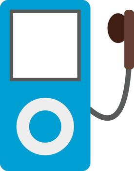 Mp3 Player icon image. Suitable for mobile apps, web apps and print media. vector