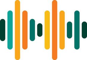 An image of a sound wave with different colors vector