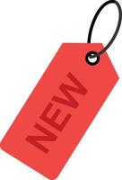 A red tag with the word new on it vector