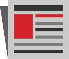 A newspaper with a red and gray background vector