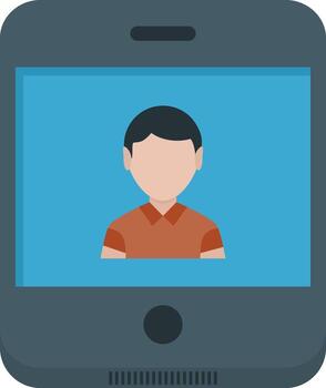 Online Contact icon image. Suitable for mobile apps, web apps and print media. vector