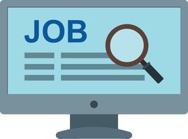Job search on computer vector