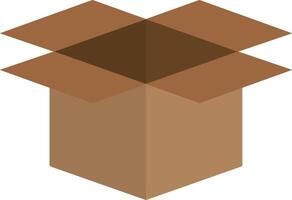 An open cardboard box on a white background vector