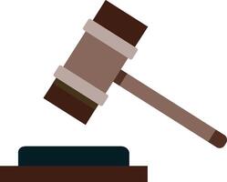 Judge hammer icon vector