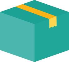A green box with yellow ribbon on it vector