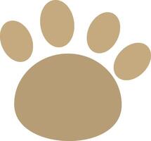 A brown paw print on a white background vector