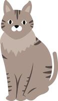 A cartoon cat sitting on a white background vector