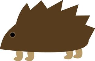 A hedgehog is standing on its hind legs vector