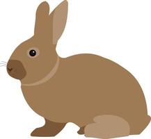 A brown rabbit sitting on a white background vector