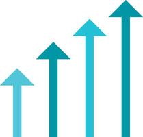 A graph showing the growth of the number of people in the world vector