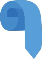 A blue tie with a white background vector