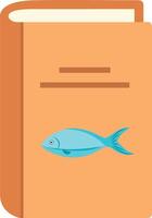 Fish icon on a book illustration vector