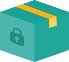 A green box with a lock on it vector