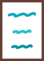 A blue wave is shown in a square vector