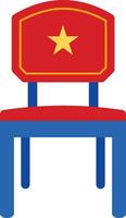 Chair with star on it vector