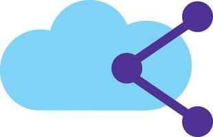 Shared Cloud icon image. Suitable for mobile apps, web apps and print media. vector