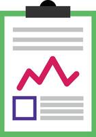 A clipboard with a graph and a clipboard icon vector
