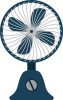 A fan with a blue and white background vector