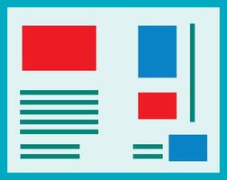 A blue and red square with a red and blue rectangle vector