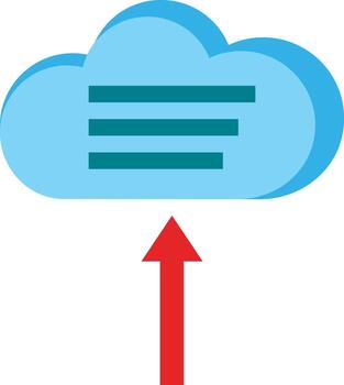 un nube con un flecha señalando arriba y un archivo vector
