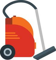 A red vacuum cleaner on a white background vector