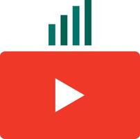 Youtube player icon vector