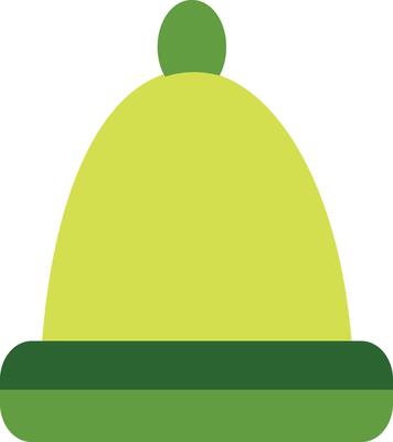 A green hat with a green band