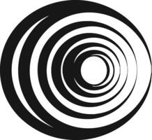 Abstract Circle Black And White Optical Illusion vector
