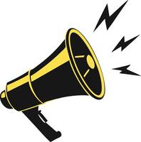 Announcing With Megaphone Illustration Graphic vector