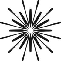 Abstract Burst Design Black And White vector