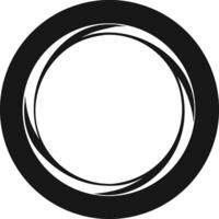 Abstract Geometric Black And White Circular Design vector